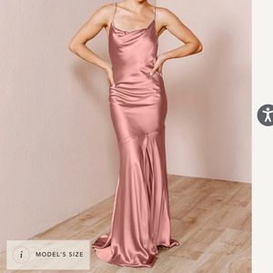 Revelry Kimora Satin Bridesmaid Dress